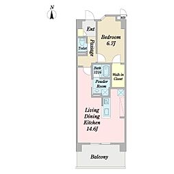 NB西新井南ウィング 1LDKの間取図画像