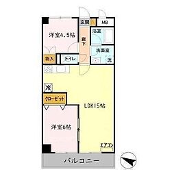 YS習志野台 2LDKの間取図画像