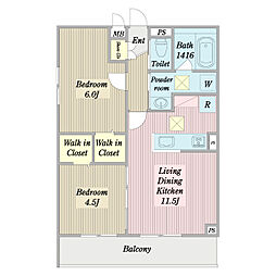 Grand E'pure 2LDKの間取図画像