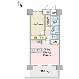 グランツ 1LDKの間取図画像