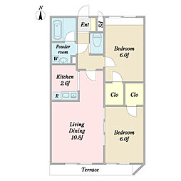 セレーネ 2LDKの間取図画像
