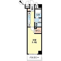 プレジール三郷中央 1Kの間取図画像