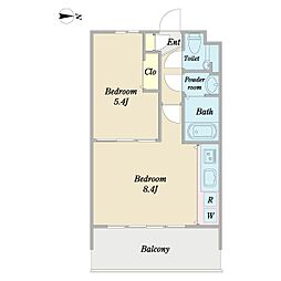 コーン東陽町 1DKの間取図画像