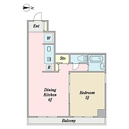 Comfort平田 1DKの間取図画像
