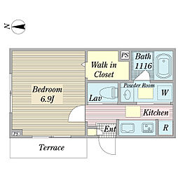ドゥオ　サイム 1階1Kの間取り