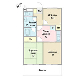メゾン・メイプル 1階3DKの間取り