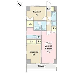 KYパティオス 2LDKの間取図画像
