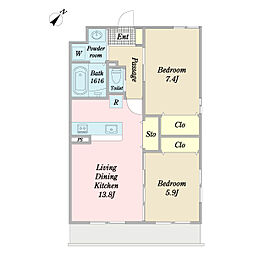間取図画像 2LDK