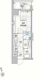プレミアムフラット三郷ステーションサイト 1Kの間取図画像