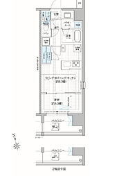 プレミアムフラット三郷ステーションサイト 1LDKの間取図画像