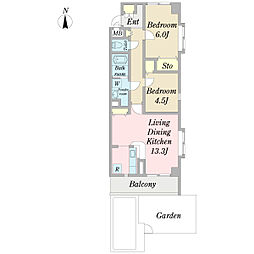 間取図画像 2LDK
