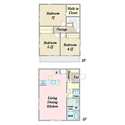白子3丁目戸建 1階3LDKの間取り