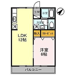 アーバンライフ2 1LDKの間取図画像