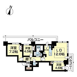 ザ・札幌タワーズイーストタワー 3LDKの間取図画像