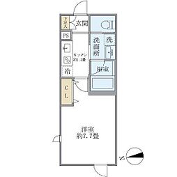 ミューズ新小岩 3階1Kの間取り