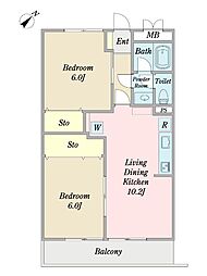 間取図画像 2LDK