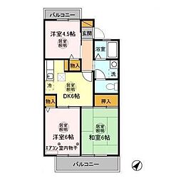 パークハウス 1階3DKの間取り