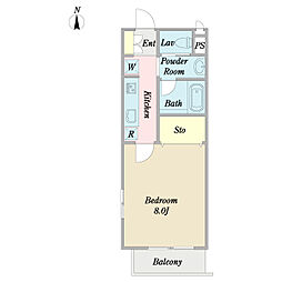 ラフォンテ 1Kの間取図画像