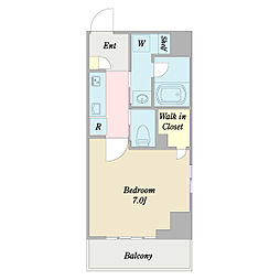 大秀ビル 0301 3階1Kの間取り
