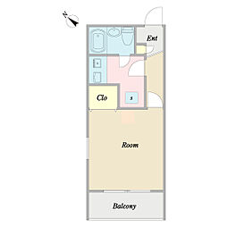 プロシード雪谷 1Kの間取図画像