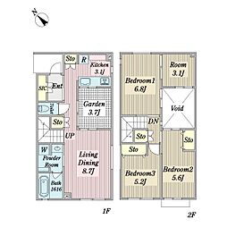 STAR HILLS深沢 4LDKの間取図画像