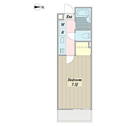 セレ祐天寺 1Kの間取図画像