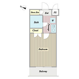 サンテミリオン世田谷上野毛 1Kの間取図画像