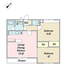 間取図画像 2LDK