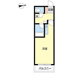 ウイング成田西 1Kの間取図画像