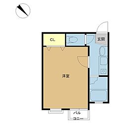 エル・メゾン 1Kの間取図画像