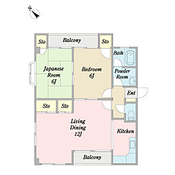 間取図画像 2LDK
