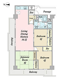 ウェルフェアグリーン越谷 3LDKの間取図画像