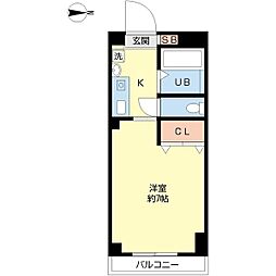 グランメール津田沼 1Kの間取図画像