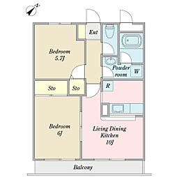 間取図画像 2LDK