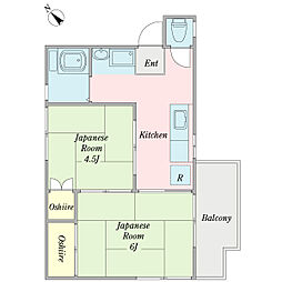 コーポアイ 2Kの間取図画像