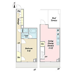 ＮＯＳＴＥＬ中野 8階1LDKの間取り