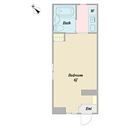 SkyDuo中野坂上 ワンルームの間取図画像