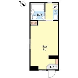 SkyDuo中野坂上 ワンルームの間取図画像