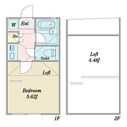 プリウス高円寺北 1Kの間取図画像