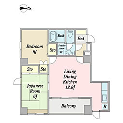 アミューズ・f 2LDKの間取図画像