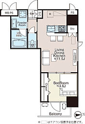 BLESS三軒茶屋EAST 1LDKの間取図画像