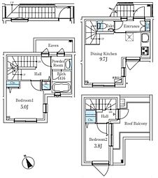 AGRATIOTERRCE恵比寿 2DKの間取図画像