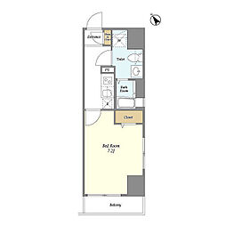 リバーレ日本橋三越前 5階1Kの間取り
