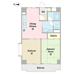 アミーパレス山内 2DKの間取図画像