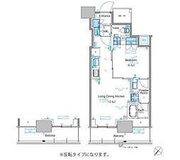 パークアクシス豊洲キャナル 1LDKの間取図画像