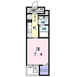 ウィステリア両国 1Kの間取図画像