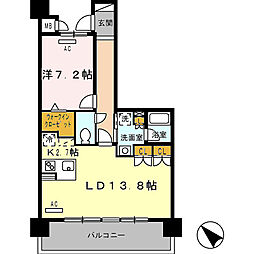 ロイヤルパークス豊洲 1LDKの間取図画像