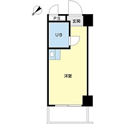 トップルーム横浜NO.1 ワンルームの間取図画像