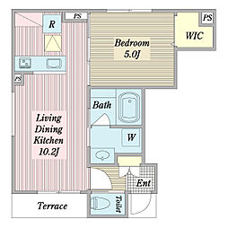フレシール 1LDKの間取図画像