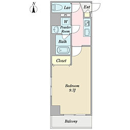 RaffineAobadai 1Kの間取図画像
